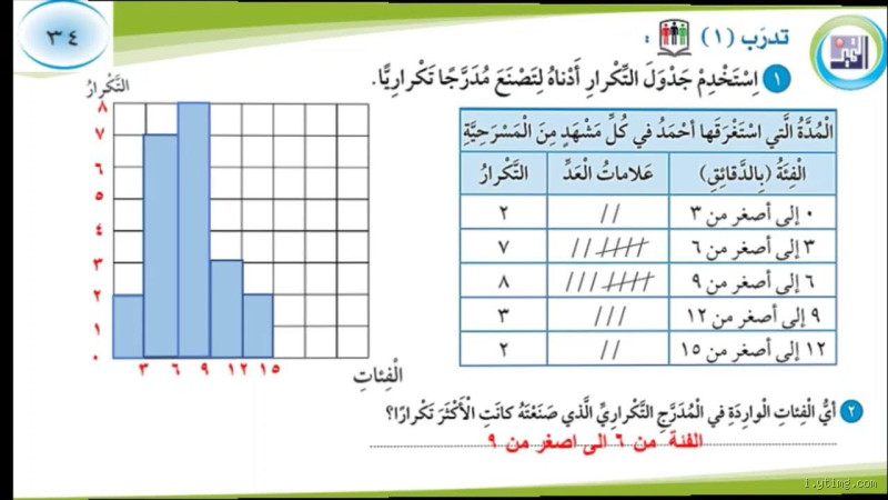 ماذا يسمى العلم الذي يستخدم جداول التكرار؟